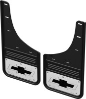 Truck Hardware - No Drill CHEVY BOWTIE Front Mud Flaps