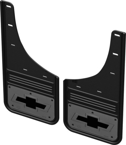 Truck Hardware - No Drill CHEVY BOWTIE Front Mud Flaps