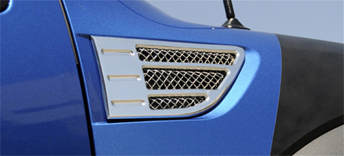 T-Rex Grilles - T-Rex Grilles 54567 X-Metal Series Studded Mesh Side Vent