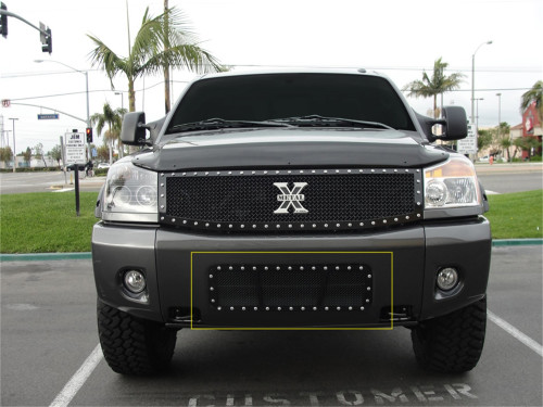 T-Rex Grilles - T-Rex Grilles 6727801 X-Metal Series Studded Bumper Grille