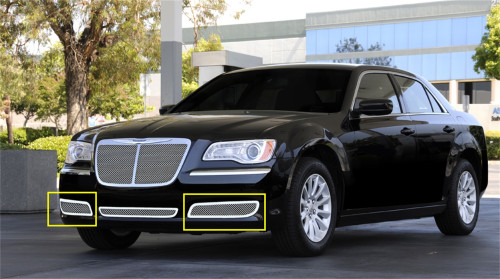 T-Rex Grilles - T-Rex Grilles 55434 Upper Class Series Mesh Bumper Grille Overlay