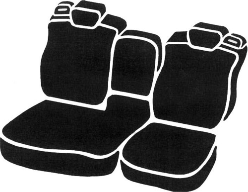 Fia - Fia SL67-32 BLK/BLK LeatherLite Custom Seat Cover