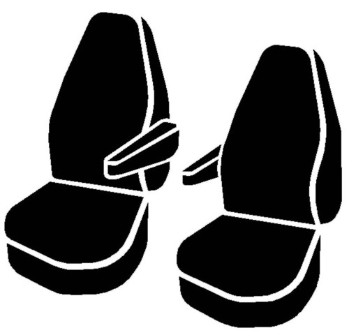 Fia - Fia SL68-34 BLK/BLK LeatherLite Custom Seat Cover