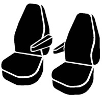 Fia - Fia SL68-34 BLK/BLK LeatherLite Custom Seat Cover - Image 1
